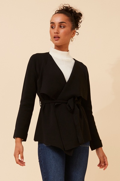 EMRIELLE SOLID KNIT CARDIGAN