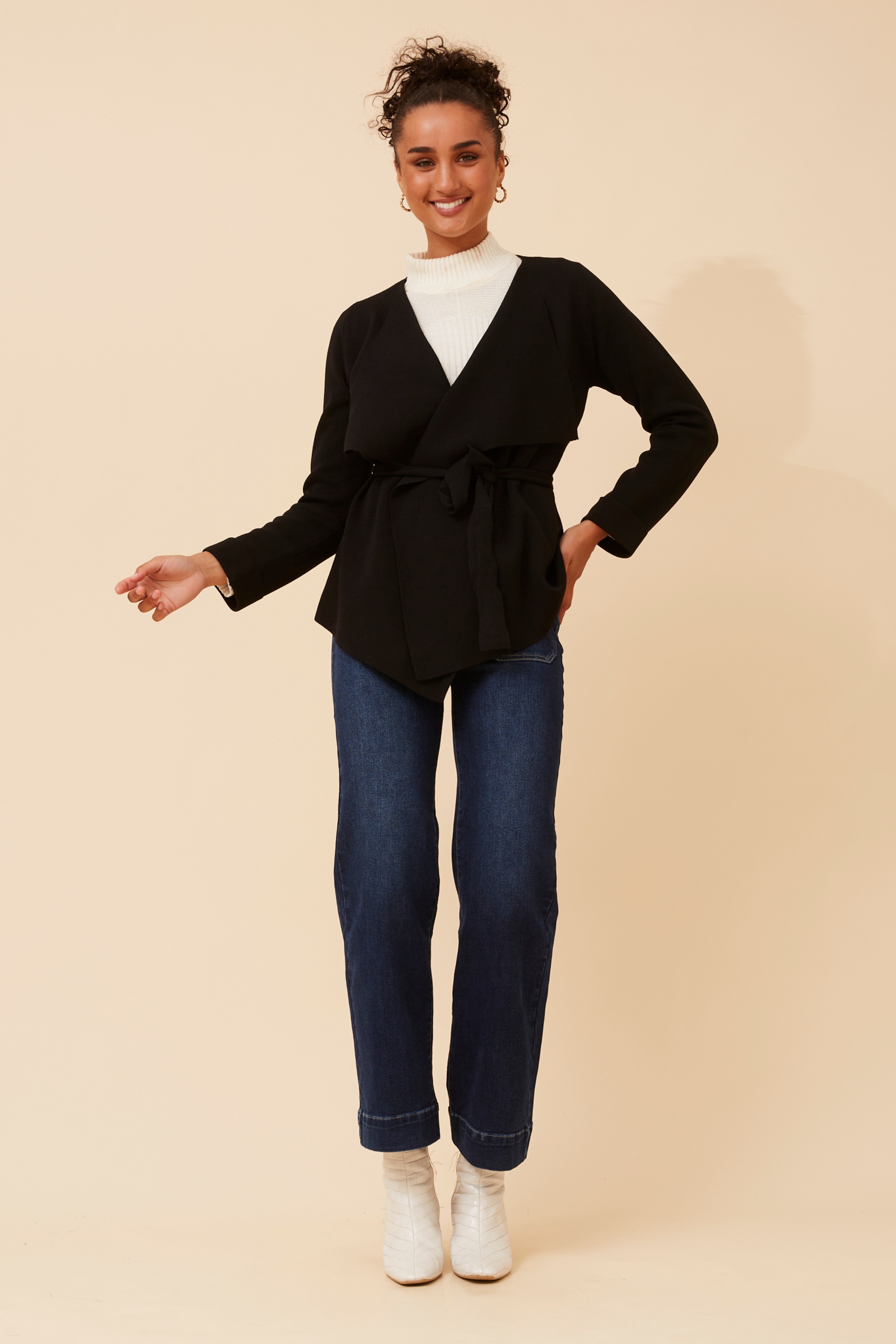 EMRIELLE SOLID KNIT CARDIGAN