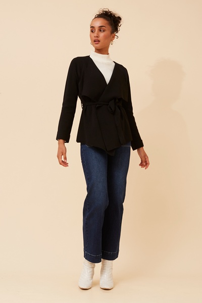 EMRIELLE SOLID KNIT CARDIGAN