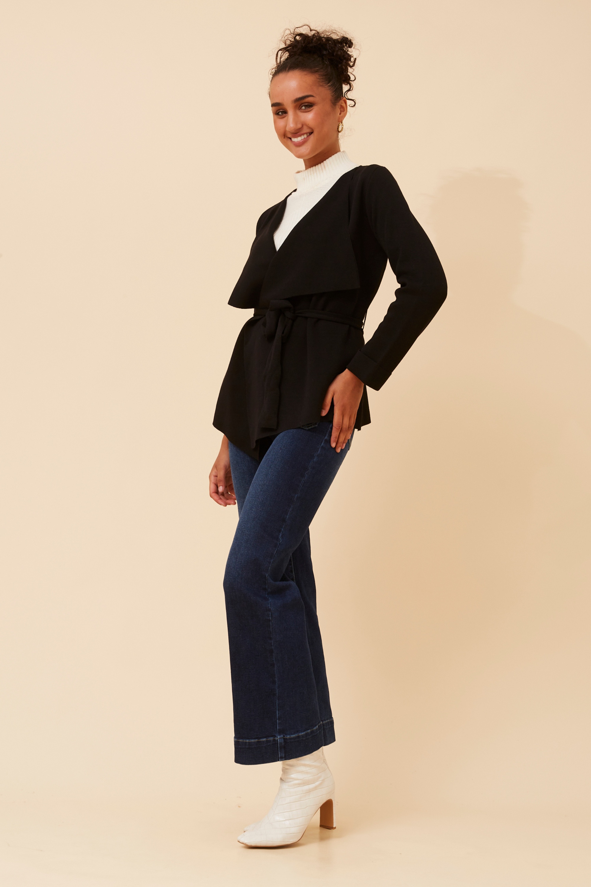 EMRIELLE SOLID KNIT CARDIGAN