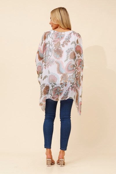 ENNA SILK BLEND DOUBLE LAYERED TOP