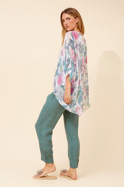 ENNA SILK BLEND DOUBLE LAYERED TOP