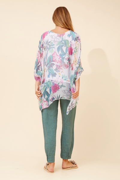 ENNA SILK BLEND DOUBLE LAYERED TOP