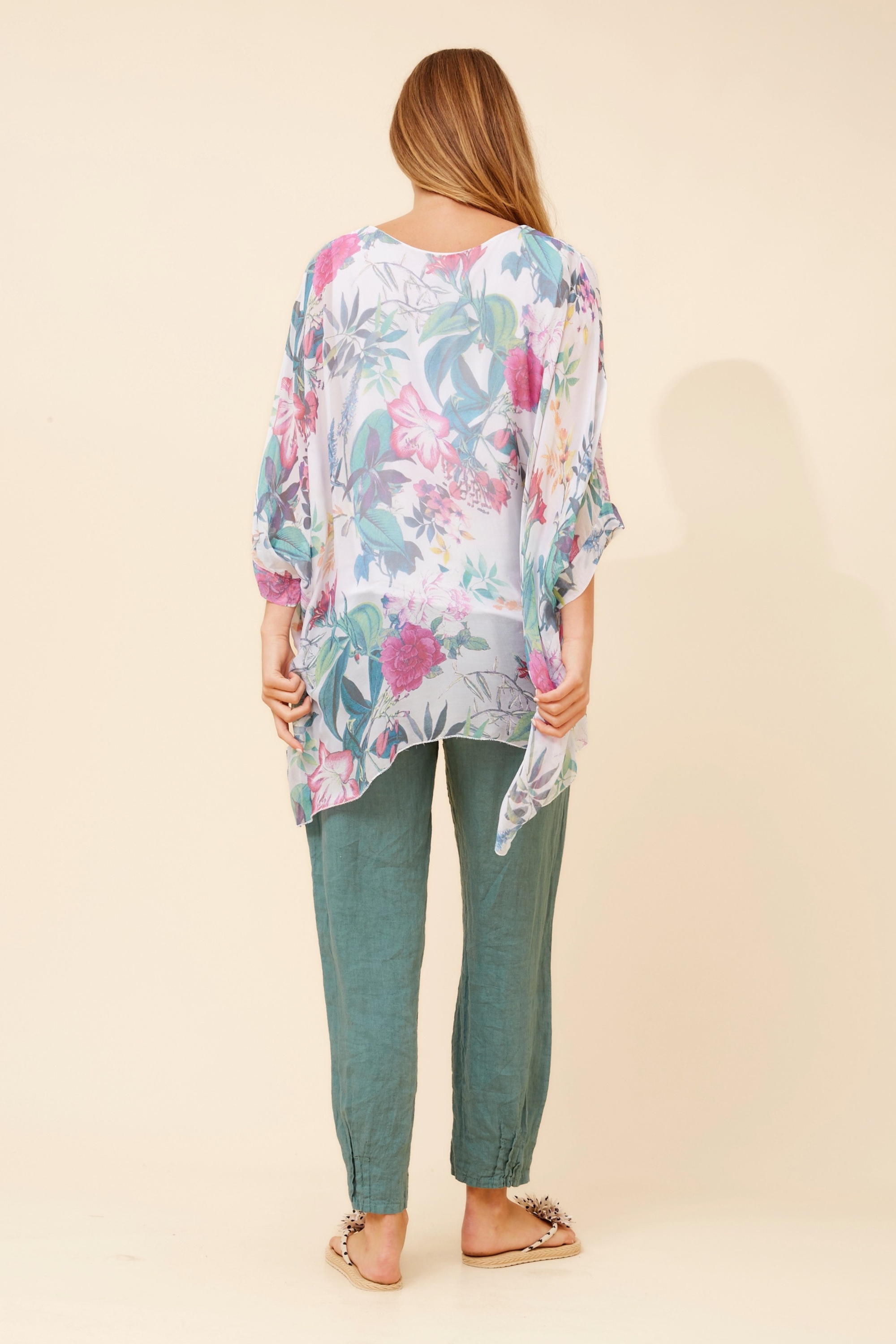 ENNA SILK BLEND DOUBLE LAYERED TOP