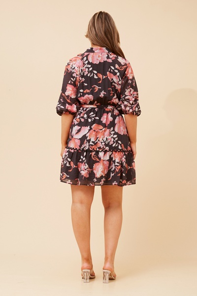 ERIS FLORAL SHORT DRESS