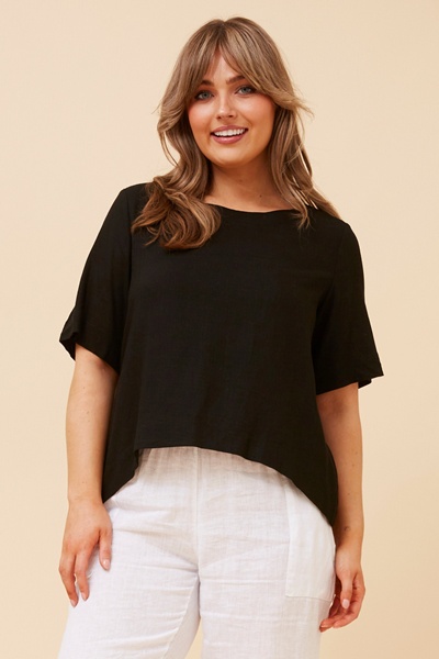 ERMINA SOLID LINEN T-SHIRT