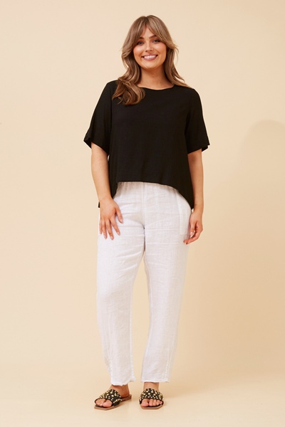 ERMINA SOLID LINEN T-SHIRT