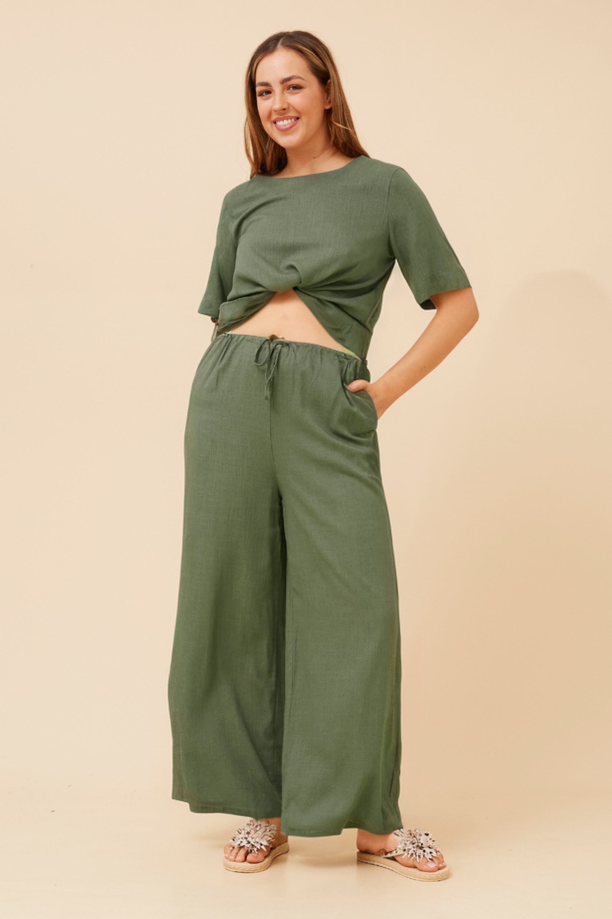 ERMINA SOLID LINEN T-SHIRT