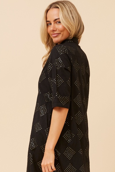 ESHANI SEQUIN SHIRT DRESS