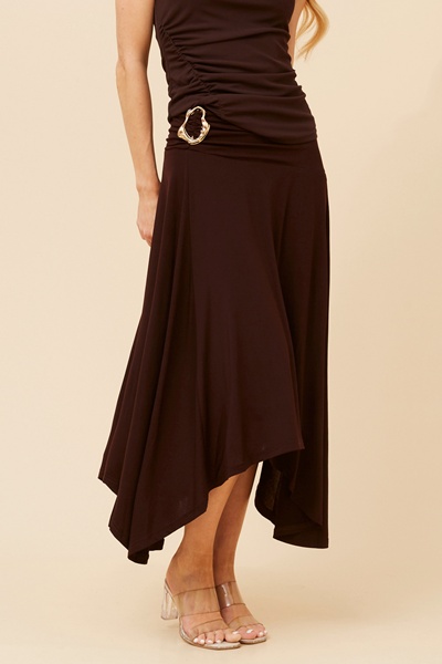 ESMAE SOLID MIDI SKIRT