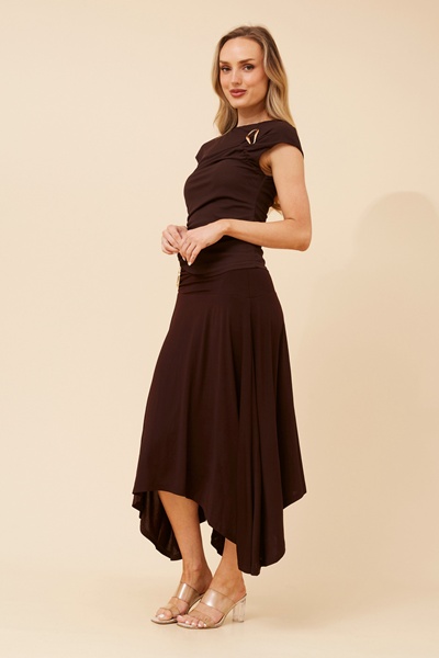 ESMAE SOLID MIDI SKIRT