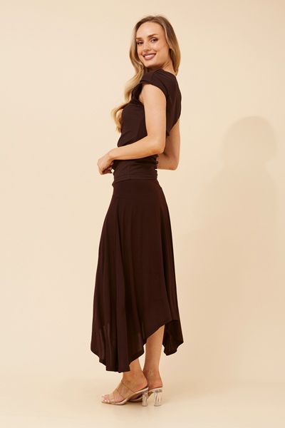 ESMAE SOLID MIDI SKIRT