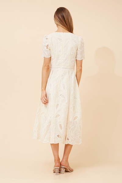 ESMERALDA EMBROIDERY MIDI DRESS