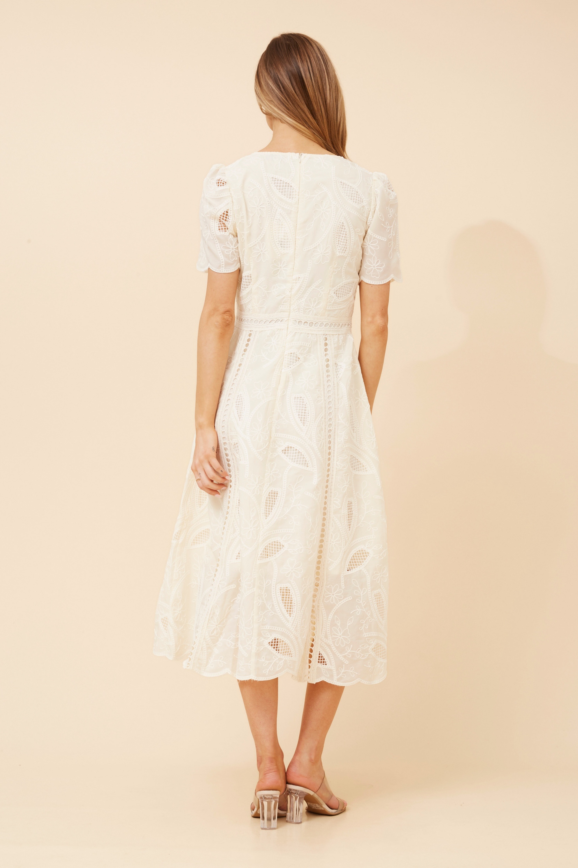 ESMERALDA EMBROIDERY MIDI DRESS