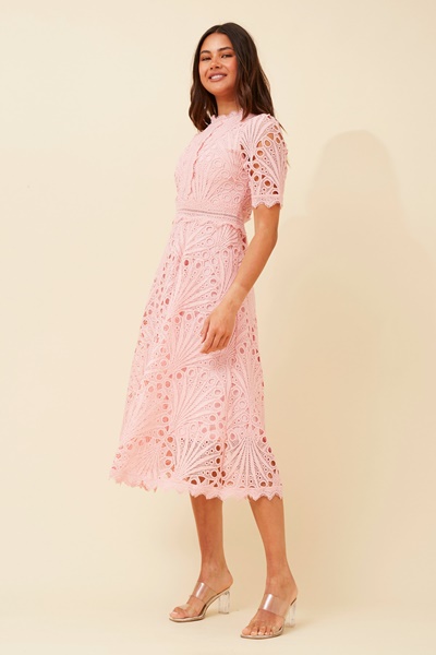 ESMERALDA LACE MIDI DRESS