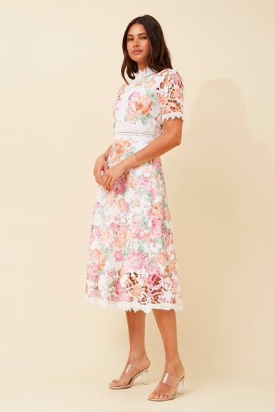 ESMERALDA LACE MIDI DRESS