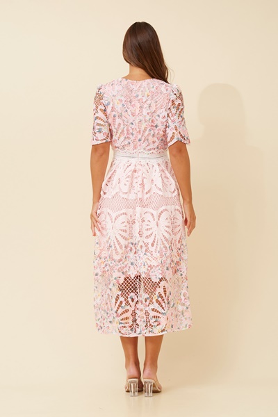 ESMERALDA LACE MIDI DRESS