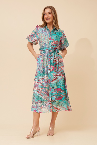 ESSIE ABSTRACT PRINT DRESS