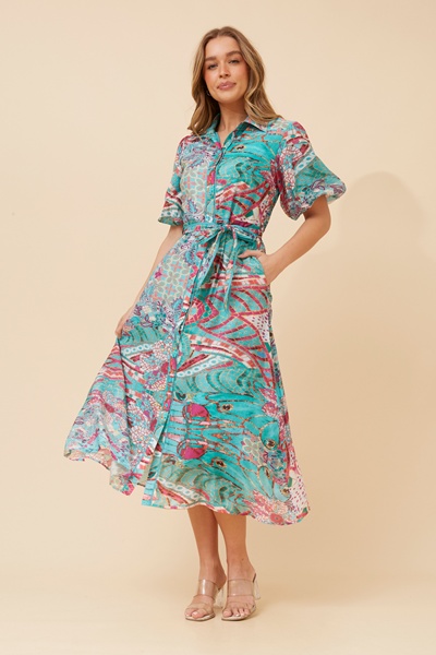 ESSIE ABSTRACT PRINT DRESS