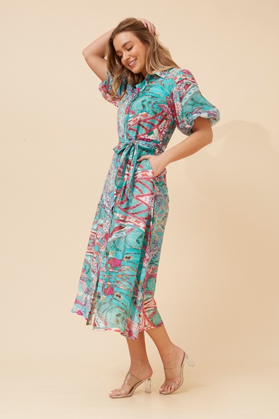 ESSIE ABSTRACT PRINT DRESS