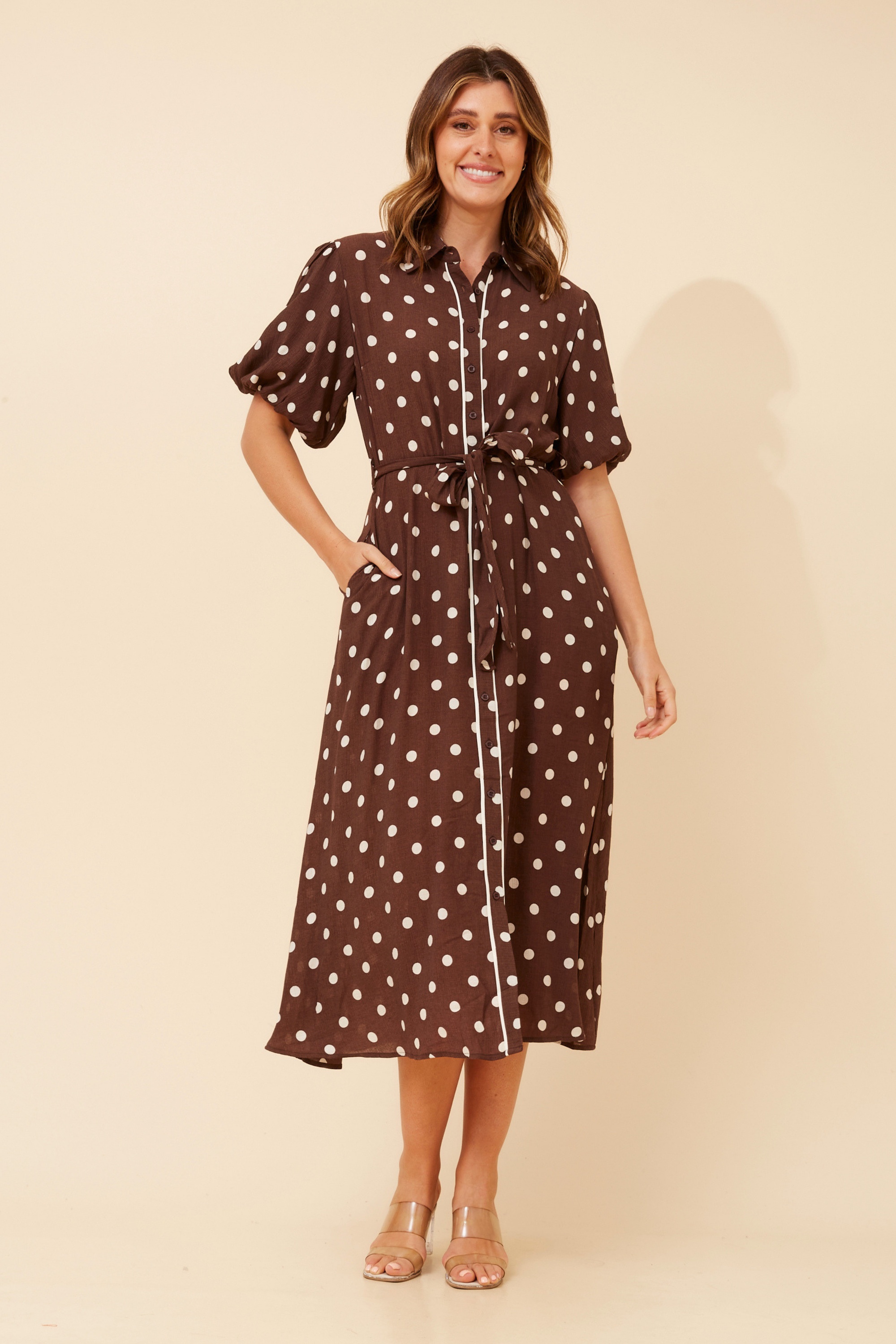 ESSIE POLKA DOT MAXI DRESS
