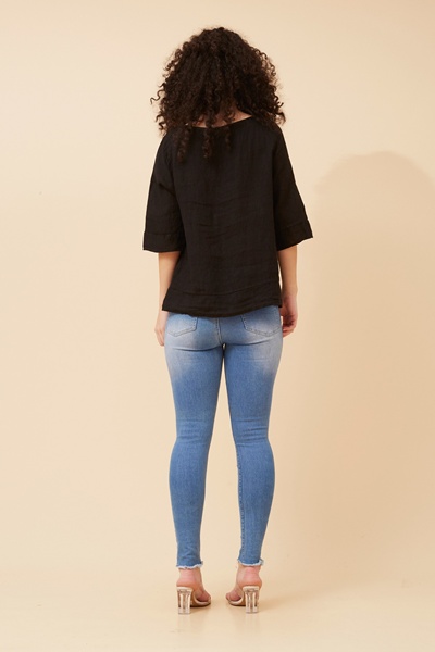 ETNA SOLID LINEN TOP