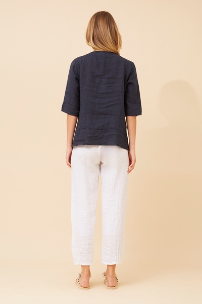 ETNA SOLID LINEN TOP