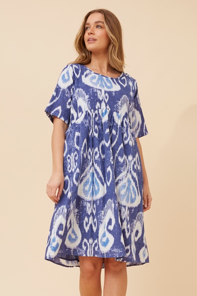 EUGENIE ABSTRACT PRINT DRESS