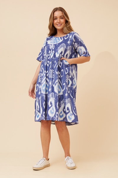 EUGENIE ABSTRACT PRINT DRESS