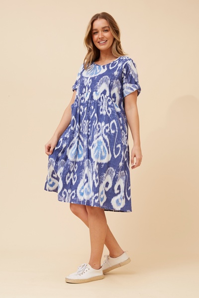 EUGENIE ABSTRACT PRINT DRESS