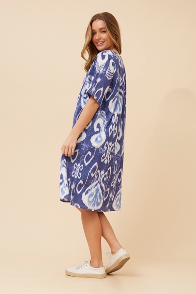 EUGENIE ABSTRACT PRINT DRESS