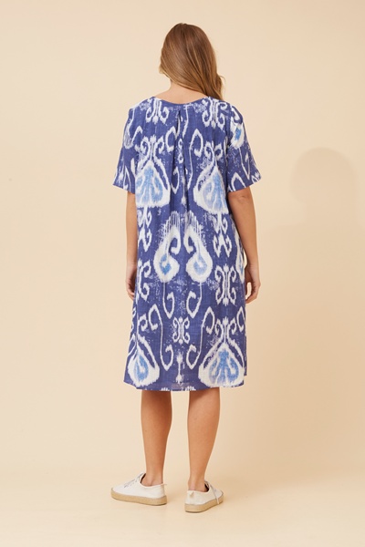 EUGENIE ABSTRACT PRINT DRESS