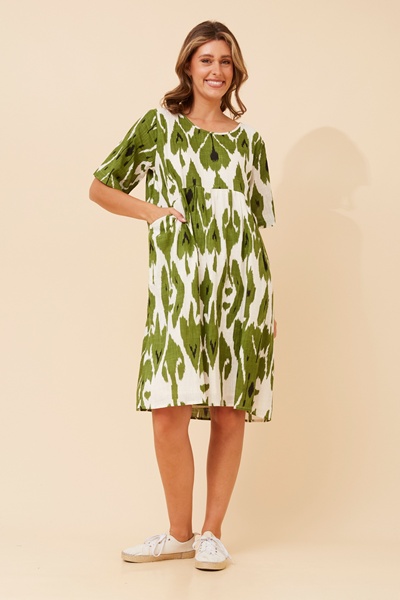 EUGENIE ABSTRACT PRINT DRESS