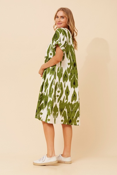 EUGENIE ABSTRACT PRINT DRESS