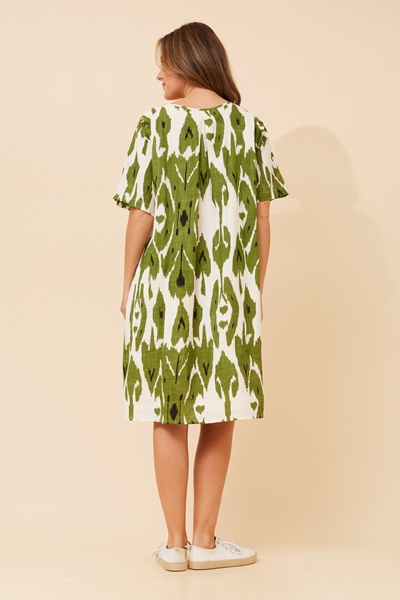 EUGENIE ABSTRACT PRINT DRESS