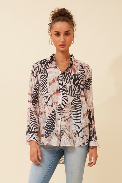 EUNICE ANIMAL PRINT SHIRT