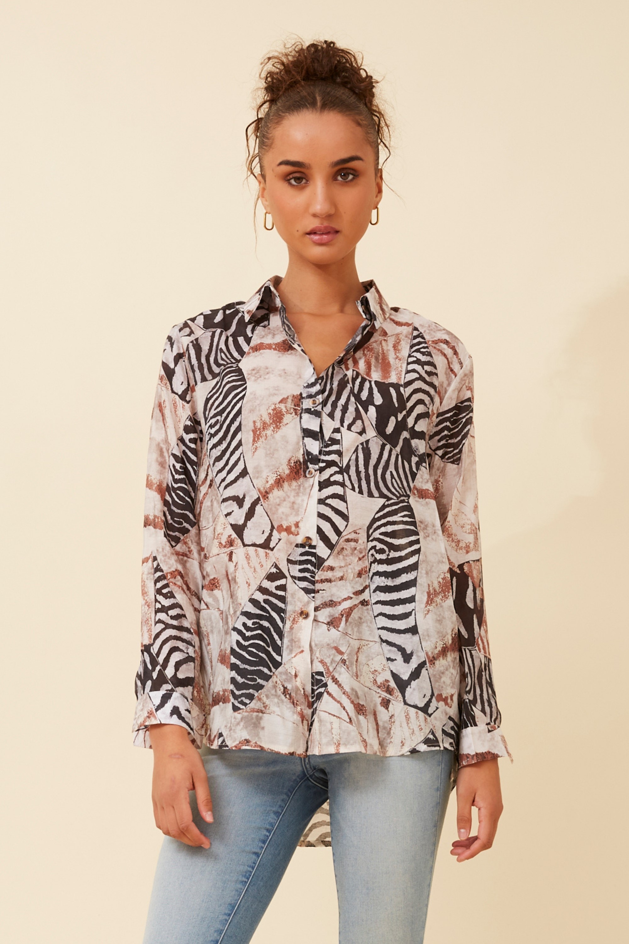 EUNICE ANIMAL PRINT SHIRT