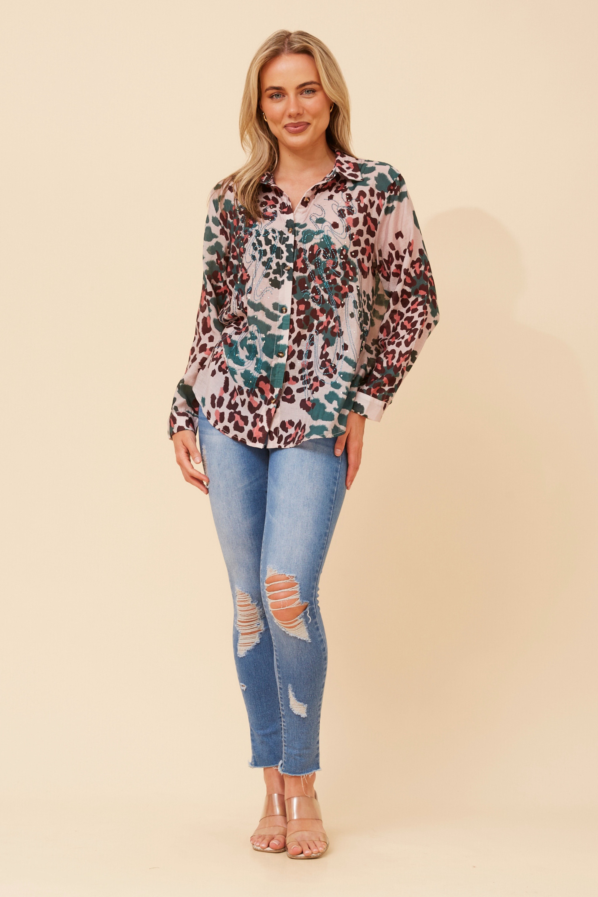 EUNICE ANIMAL PRINT SHIRT