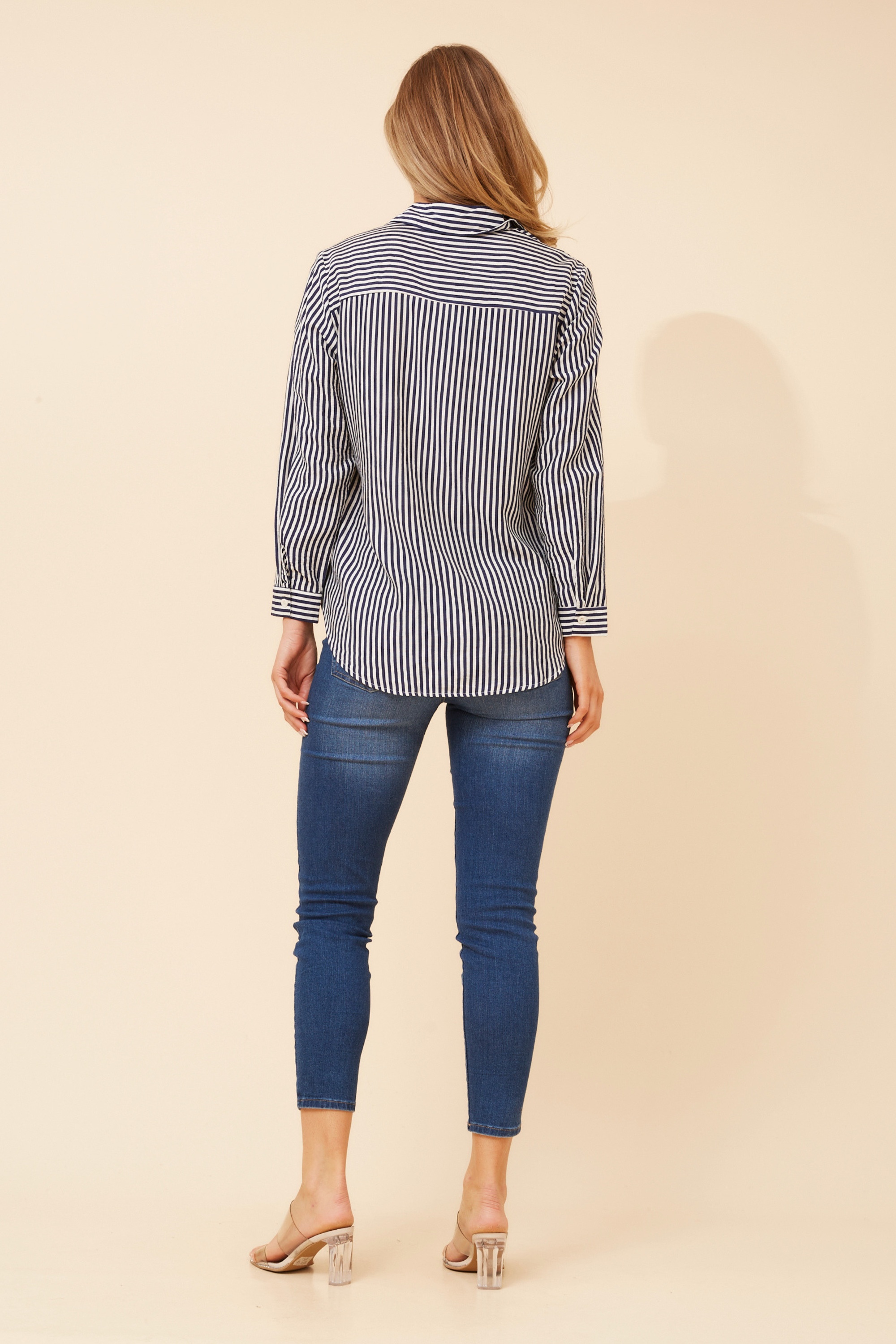 EUNICE STRIPE PRINT SHIRT