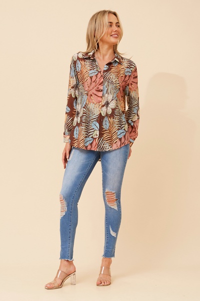 EUNICE TROPICAL PRINT SHIRT
