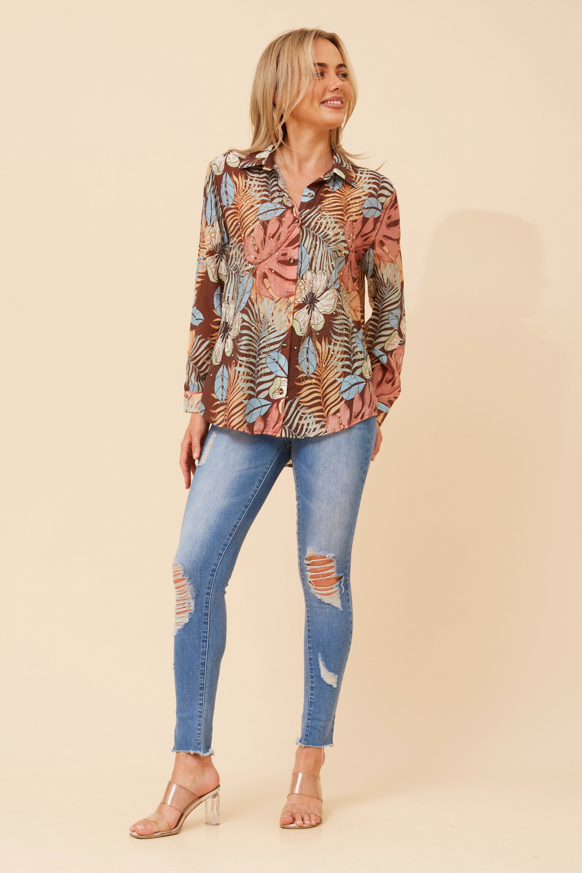 EUNICE TROPICAL PRINT SHIRT