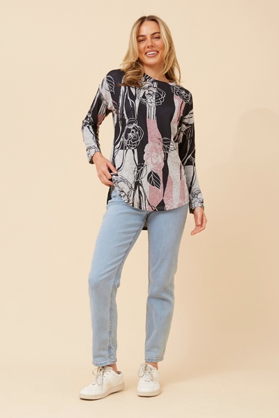 EVA ABSTRACT PRINT TOP