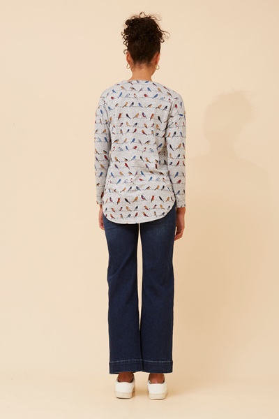 EVA BIRD PRINT TOP
