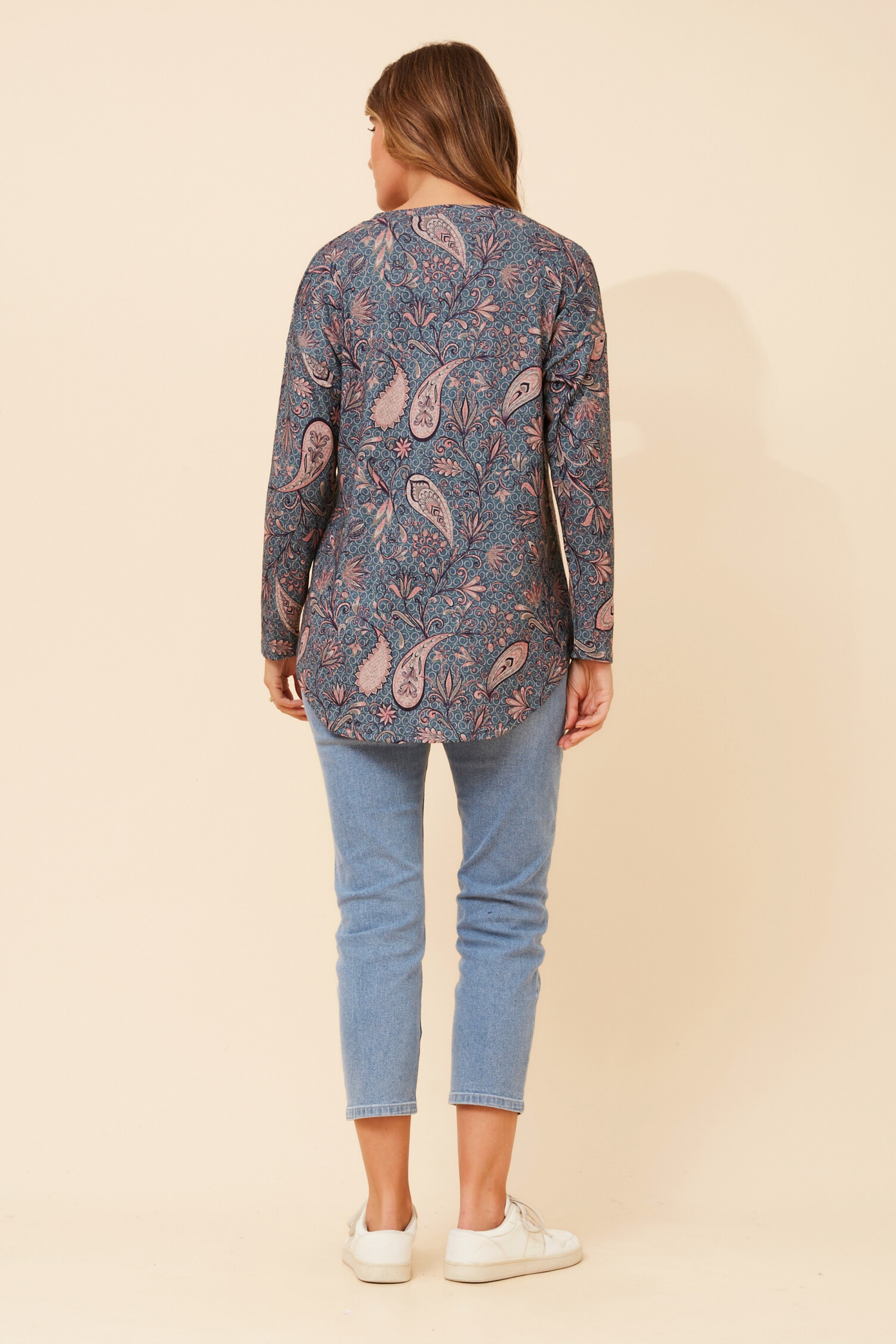 EVA PAISLEY PRINT TOP
