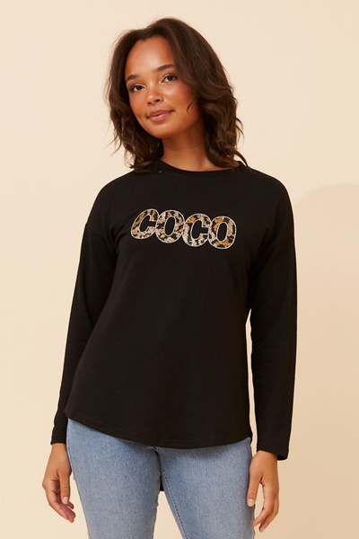 EVA SEQUIN PATCHWORK TOP