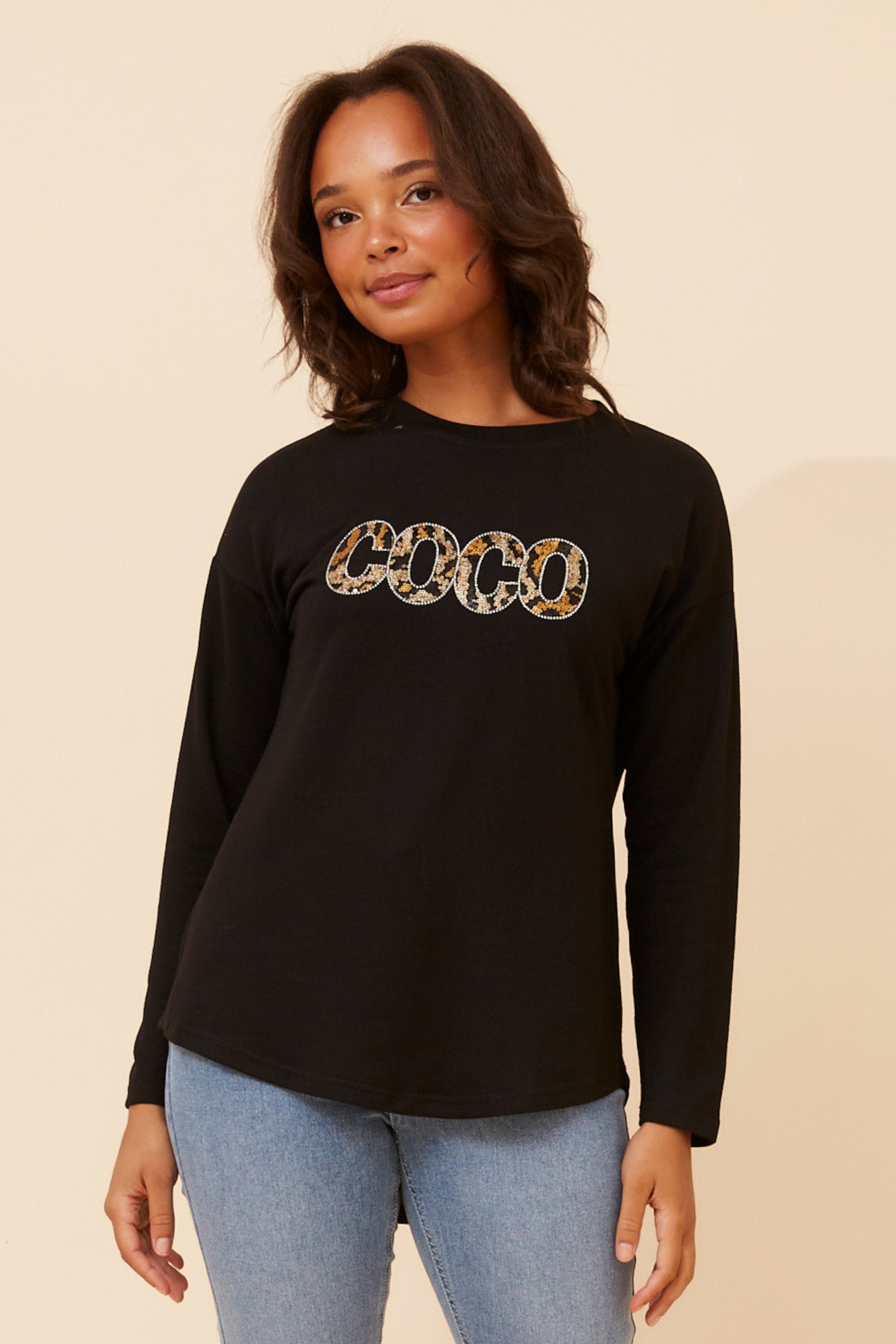 EVA SEQUIN PATCHWORK TOP