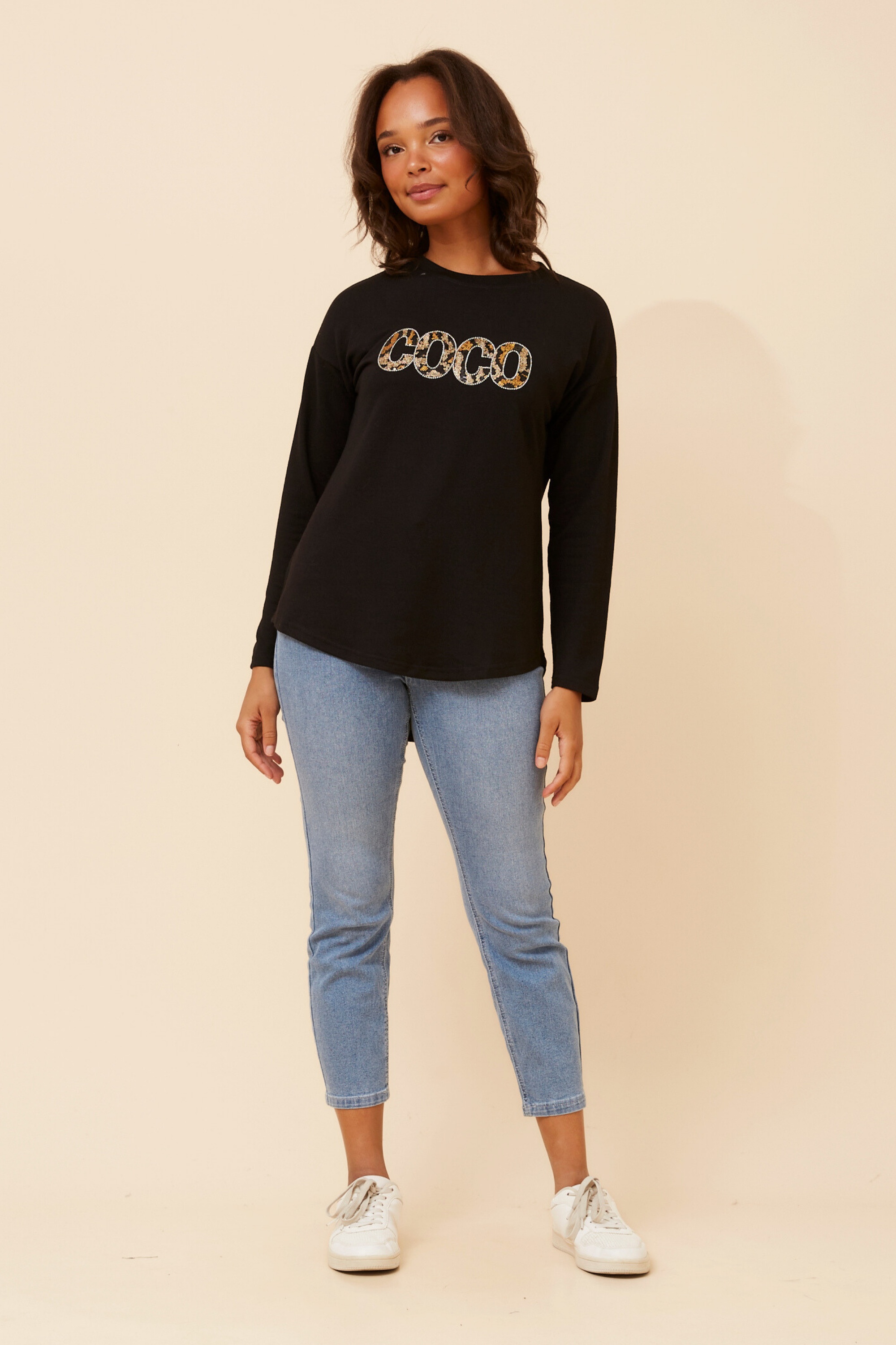 EVA SEQUIN PATCHWORK TOP