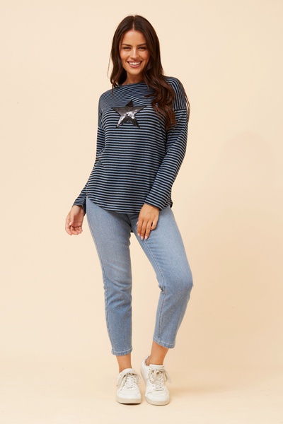 EVA SEQUIN STAR TOP