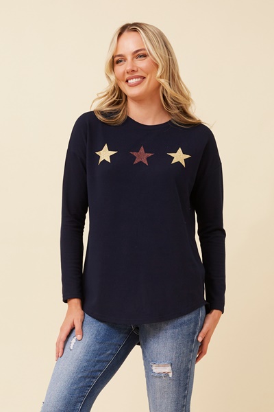 EVA STAR PRINT TOP