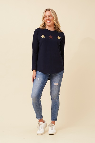 EVA STAR PRINT TOP